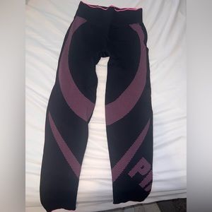 PINK leggings size medium black and pink